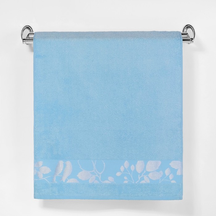 Полотенце подарочное "Этель" Для женщин, голубой 70х140 см бамбук, 450 г/м²