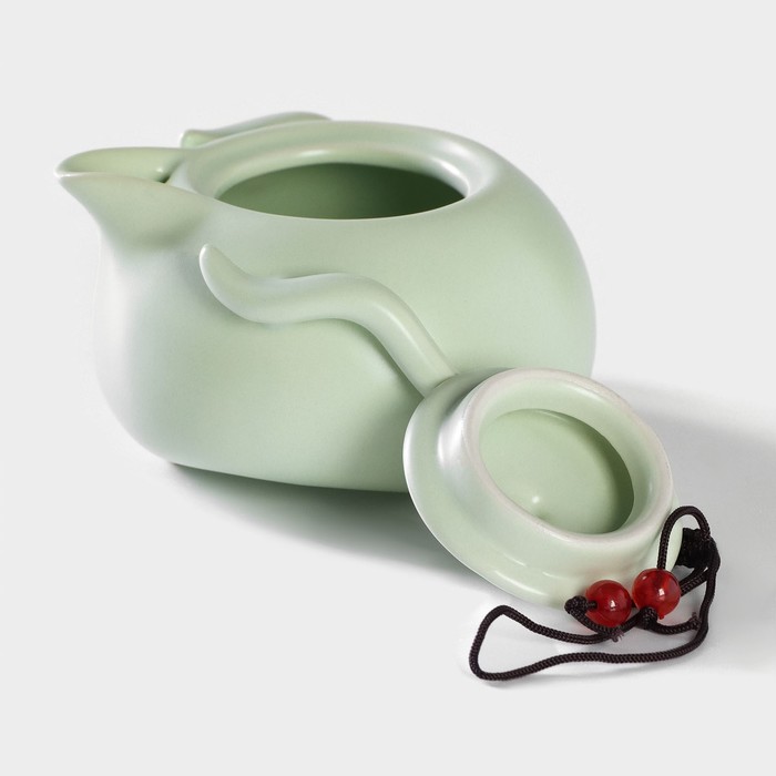 Набор для чайной церемонии "Тясицу", 8 предметов: чайник, 4 чашки, щипцы, салфеточка, подставка