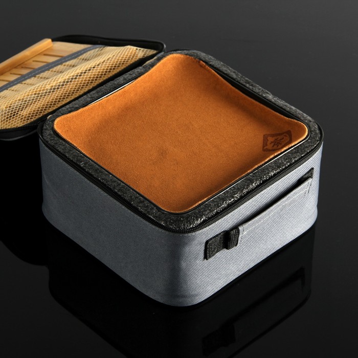 Набор для чайной церемонии "Тянива", 8 предметов: чайник, 4 чашки, щипцы, салфеточка, подставка