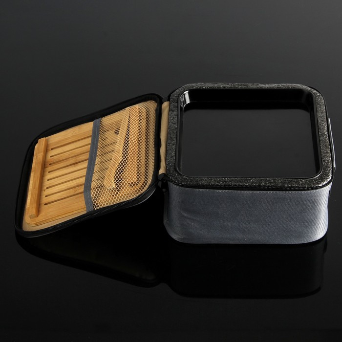 Набор для чайной церемонии "Тянива", 8 предметов: чайник, 4 чашки, щипцы, салфеточка, подставка