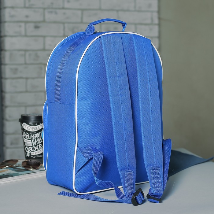 Рюкзак молодёжный Bagamas, 1 отдел, наружный карман, светоотражающий, цвет голубой