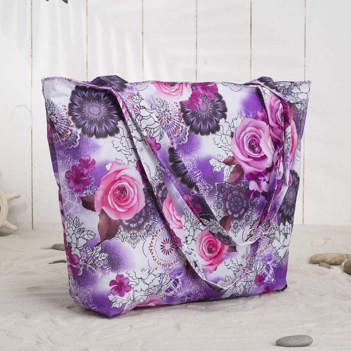 Сумка летняя Bagamas на молнии, 1 отдел, цвет серый