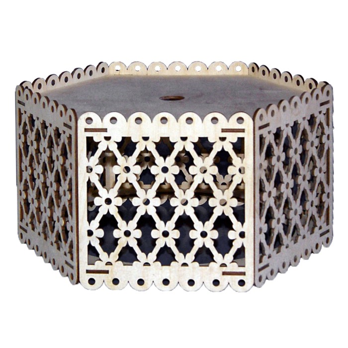 Заготовка для декора "Абажур резной" большой (набор 8 деталей) 35х35х21 см