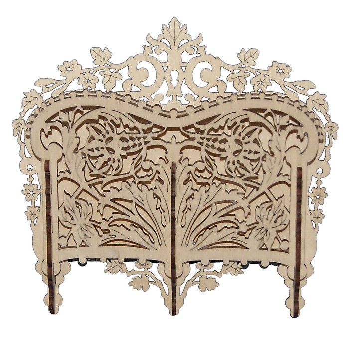 Заготовка для декора "Газетница настенная резная" (набор 6 деталей) 21х23 см