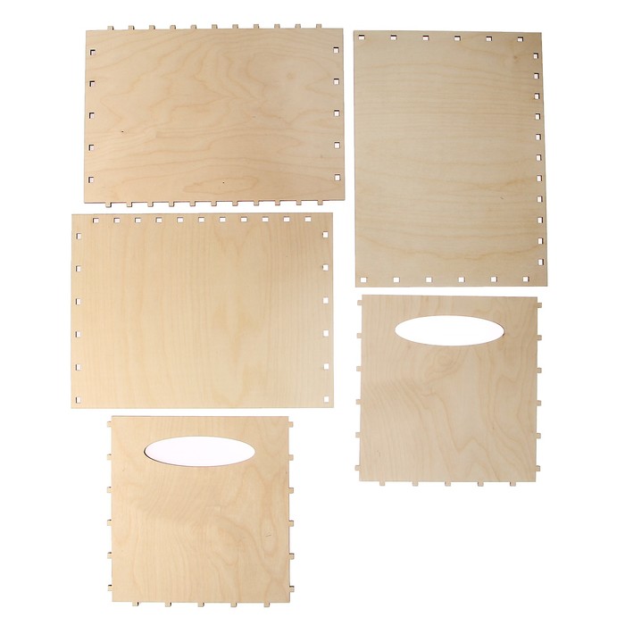 Заготовка для декора (5 деталей) "Ящик для хранения №3" большой, 33х24х25 см