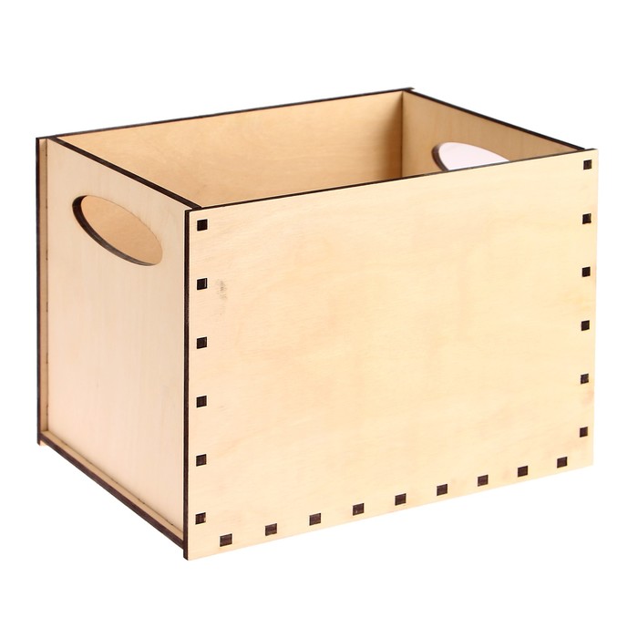 Заготовка для декора (5 деталей) "Ящик для хранения №3" средний, 26х21х20 см