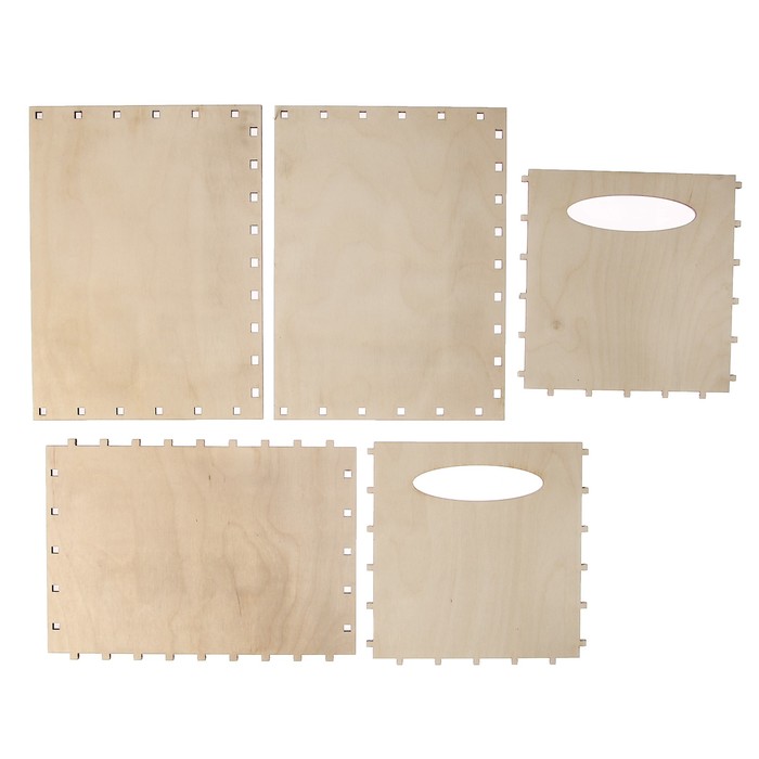 Заготовка для декора (5 деталей) "Ящик для хранения №3" средний, 26х21х20 см