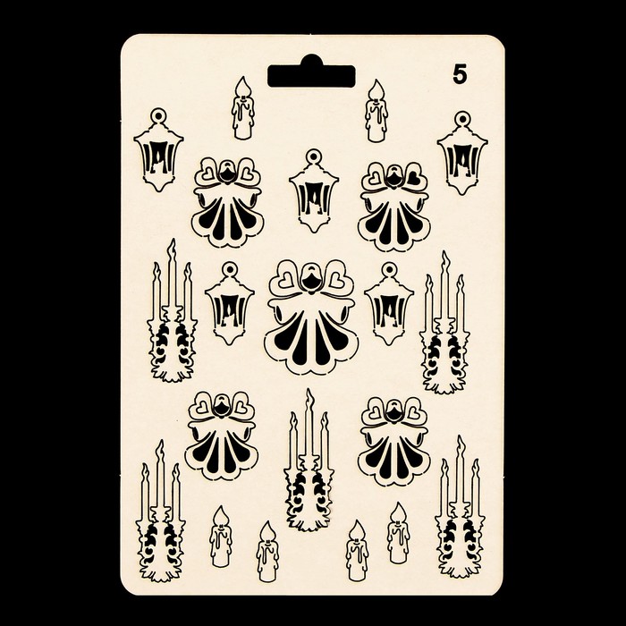 Чипборд картон "Ангелы и свечи" 13х19 см