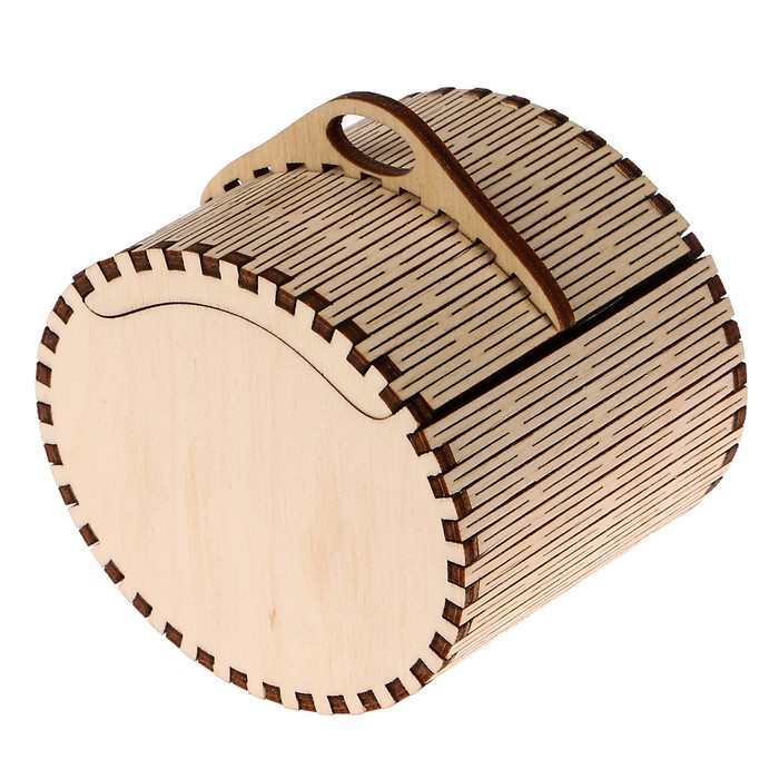 Шкатулка из фанеры "Овальная" 10 см