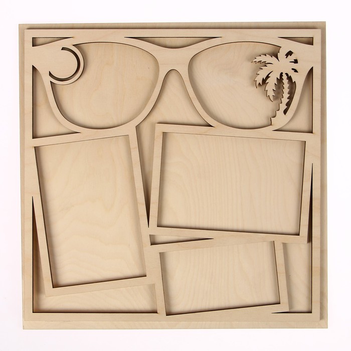 Фоторамка из фанеры "Очки" набор 2 детали 37х37 см