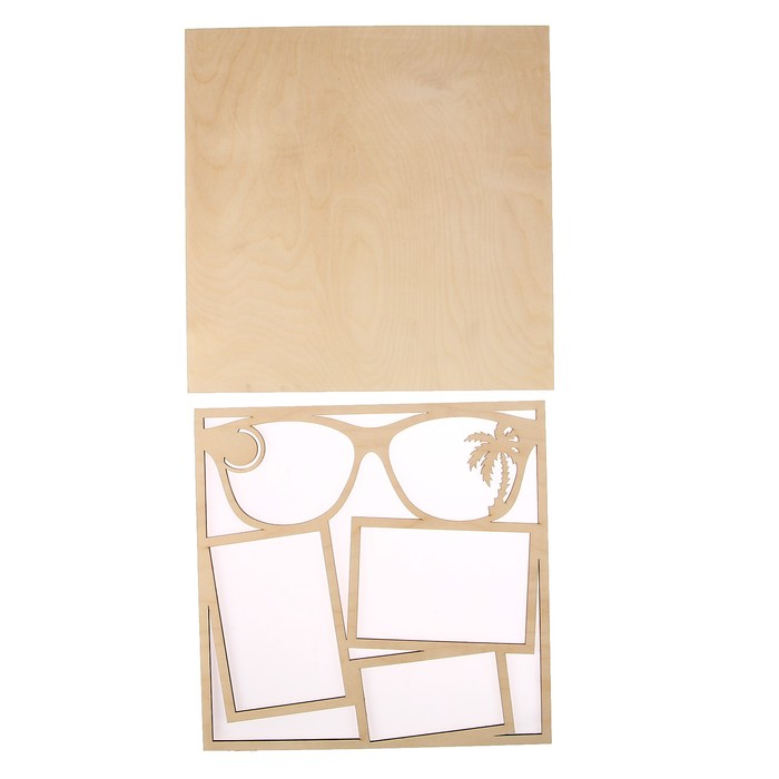 Фоторамка из фанеры "Очки" набор 2 детали 37х37 см