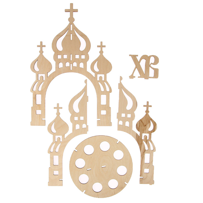 Заготовка для творчества "Церковь №10" (набор 5 деталей) 36х24х24 см