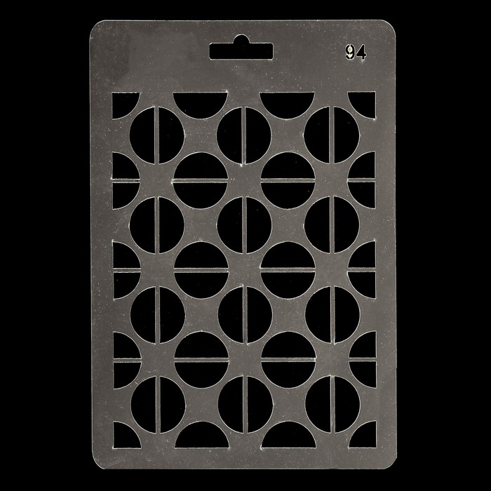 Трафарет пластик "Полукруг" 20х14 см