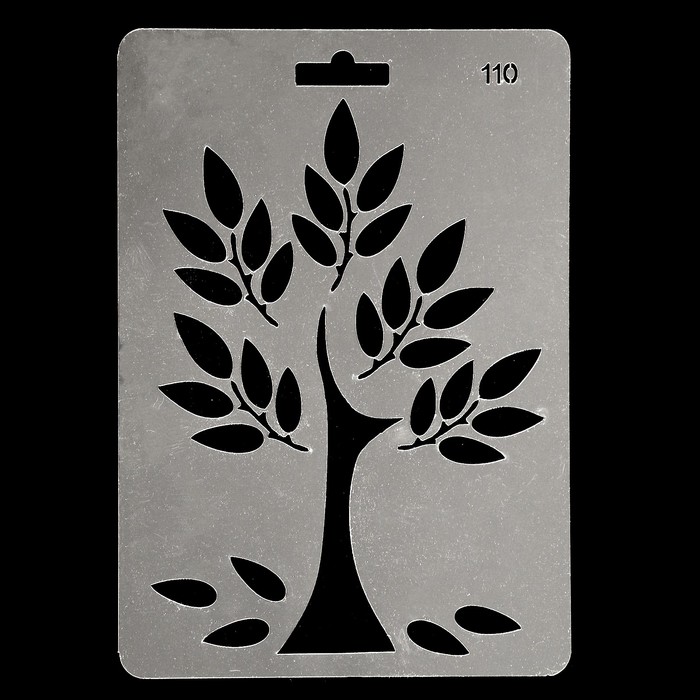 Трафарет пластик "Дерево" 20х14 см