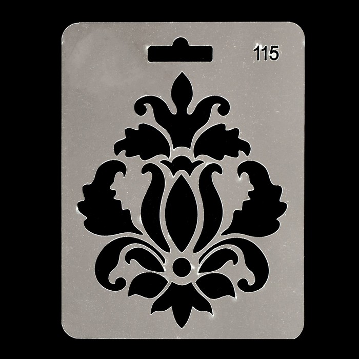 Трафарет пластик "Узор №115" 14х11 см