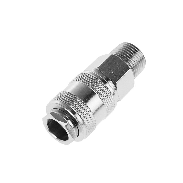 Быстроразъем пневматический "Эврика", с клапаном, с наружной резьбой 3/8"