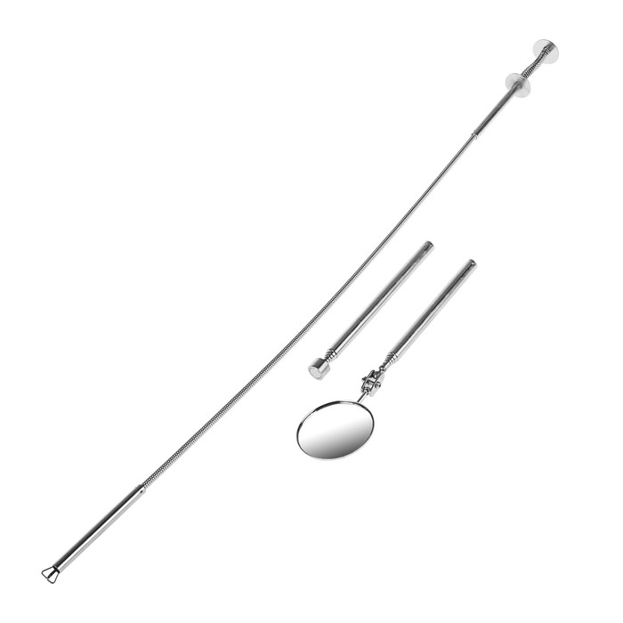 Набор "Эврика", телескопическое зеркало круглое 50 мм, магнит до 1.3 кг, захват 609,6 мм