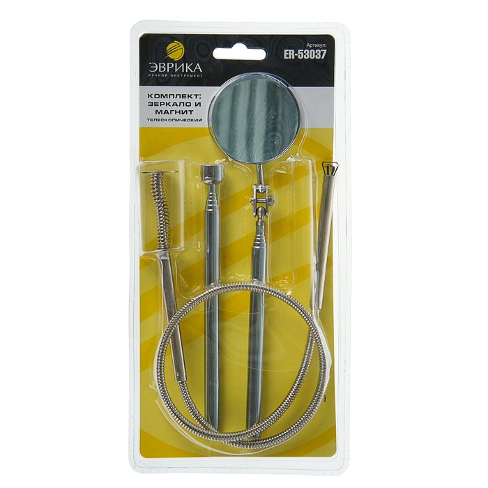 Набор "Эврика", телескопическое зеркало круглое 50 мм, магнит до 1.3 кг, захват 609,6 мм