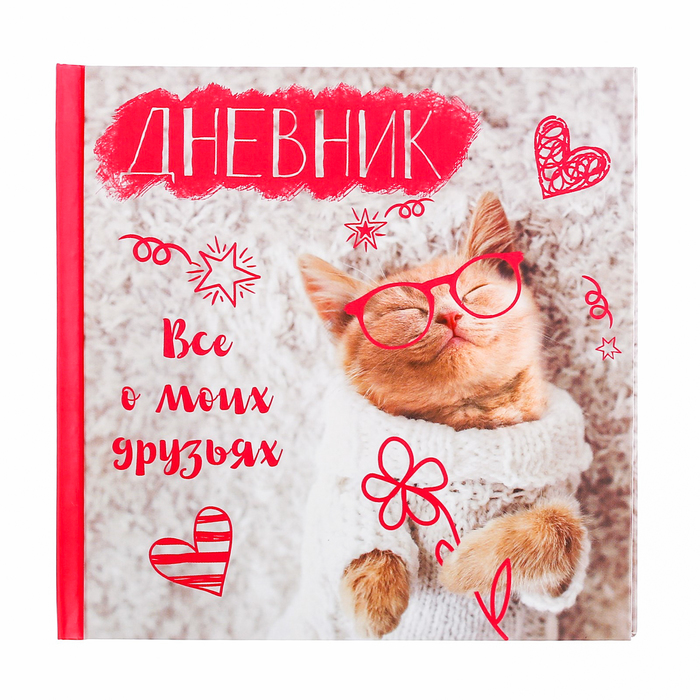 Анкета для девочек с наклейками "Всё о моих друзьях", 14,5 х 14,5 см, твёрдая обложка, 20 страниц