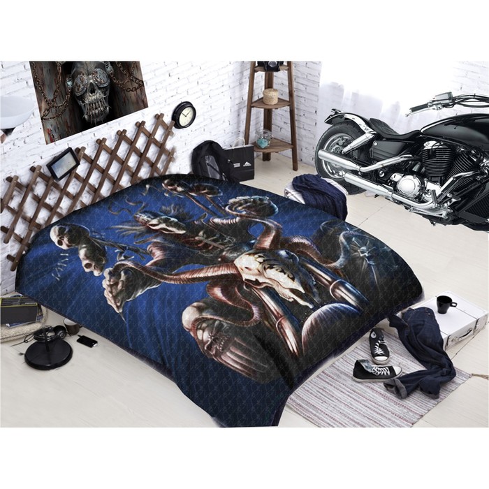 Покрывало «Байкеры», размер 180 × 220 см, макосатин 100 г/м2 А24