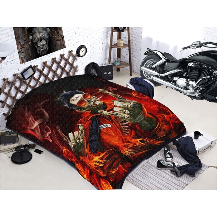 Покрывало «Байкеры», размер 180 × 220 см, макосатин 100 г/м2 А25