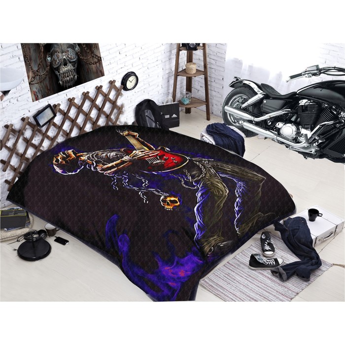 Покрывало «Байкеры», размер 150 × 200 см, макосатин 100 г/м2 А26