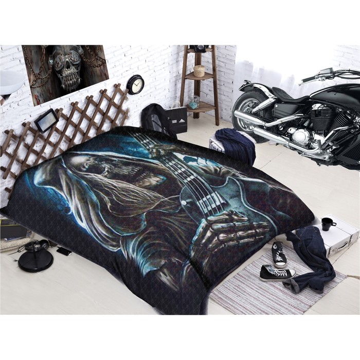 Покрывало «Байкеры», размер 200 × 220 см, макосатин 100 г/м2 А30