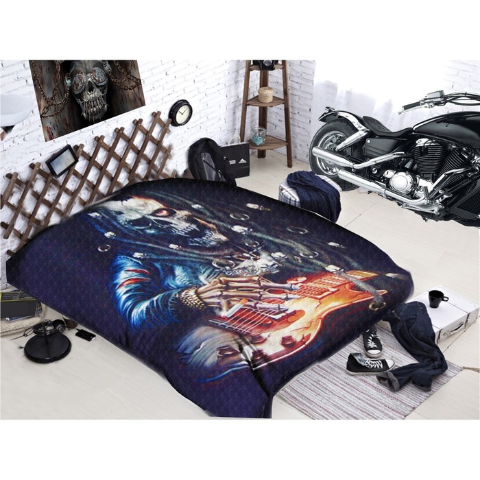 Покрывало «Байкеры», размер 180 × 220 см, макосатин 100 г/м2 А32