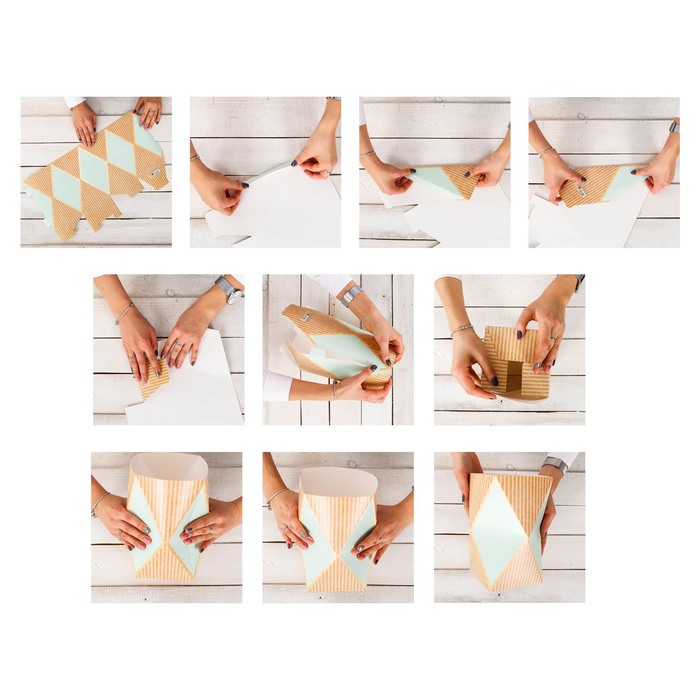 Коробка–ваза для цветов «Для тебя», 11 х 11 х 22 см