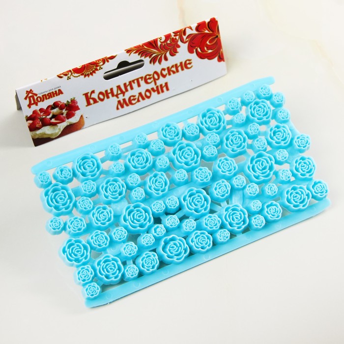 Печать для марципана и теста "Розы" 15х8 см