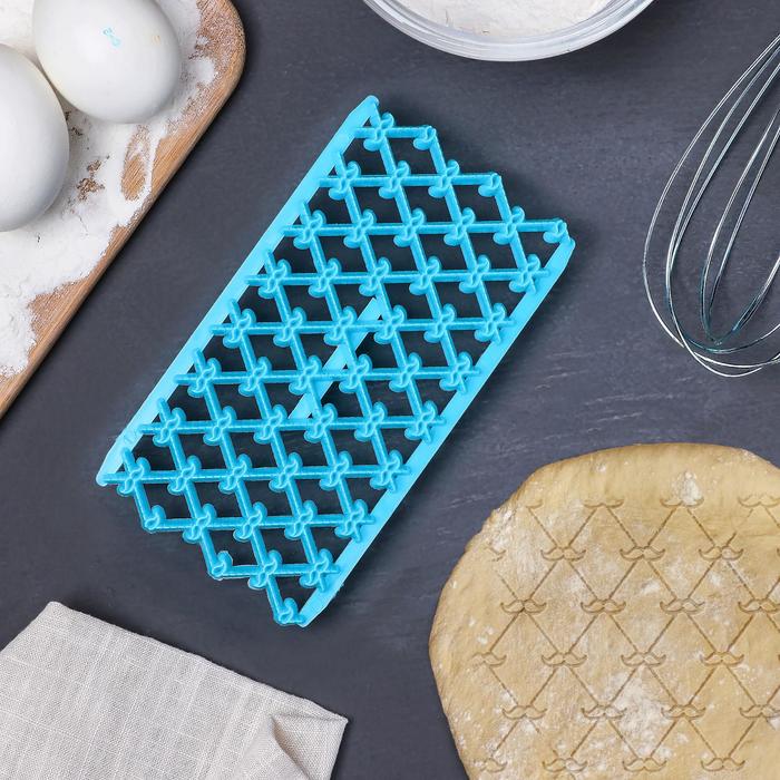 Печать для марципана и теста "Решетка с усами" 15х8 см