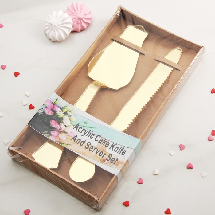 Набор для торта "Роскошь", 2 предмета: лопатка, нож