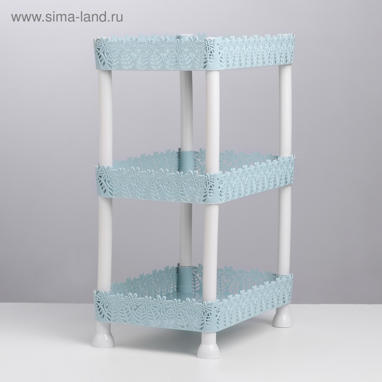 Пластиковая 3 х ярусная полка для кухни plastic rack 3 layer