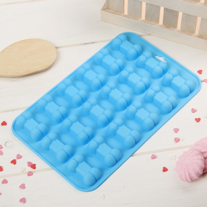 Форма для льда и шоколада "Косточки", 18 ячеек, цвета МИКС