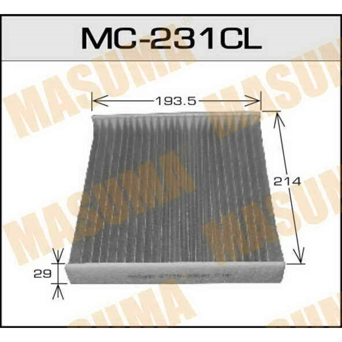 Фильтр салонный  Masuma MC231CL