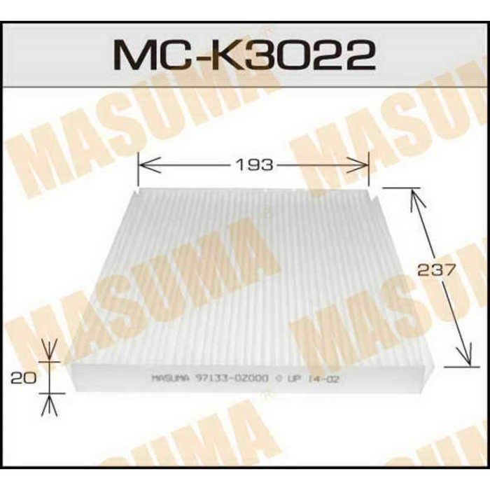 Фильтр салонный  Masuma MCK3022