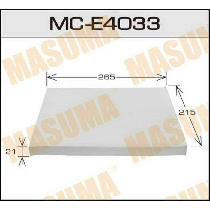 Фильтр салонный  Masuma MCE4033