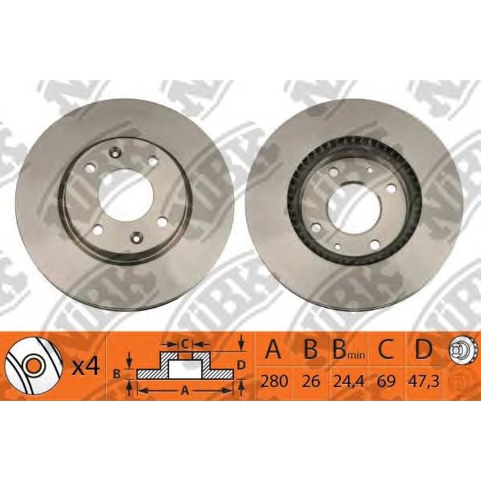 Диск тормозной NIBK RN1231