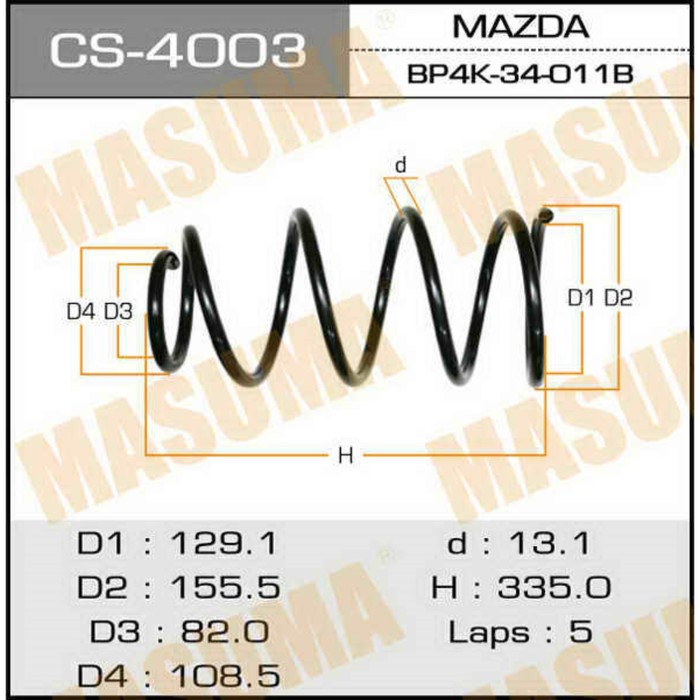 Пружина подвески  Masuma CS4003