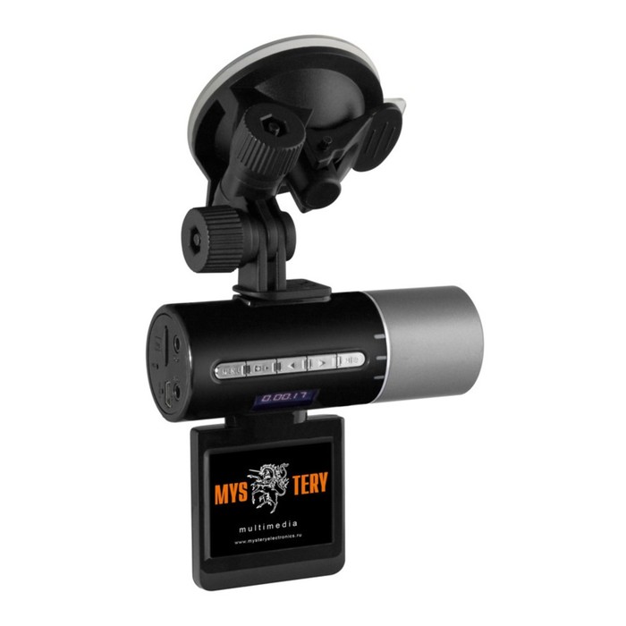 Видеорегистратор Mystery MDR-797DHR, две камеры, 2", обзор 120°, 1280х720