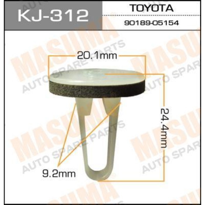 Клипса крепежная  Masuma KJ312