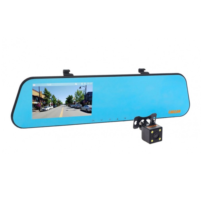 Видеорегистратор Carcam Каркам Z5, две камеры, 4.3", обзор 140°, 1280x720