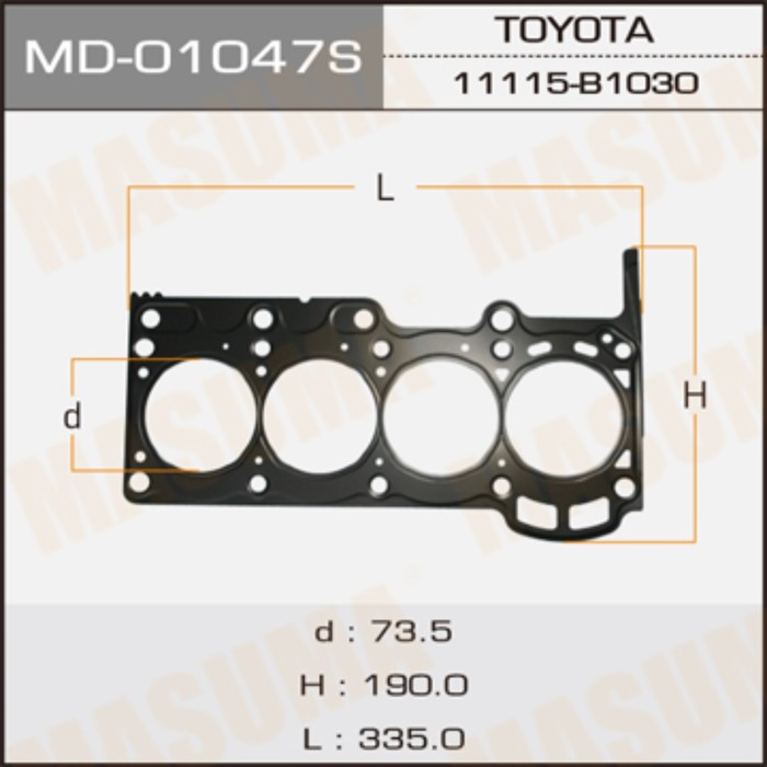 Прокладка ГБЦ Masuma MD01047S