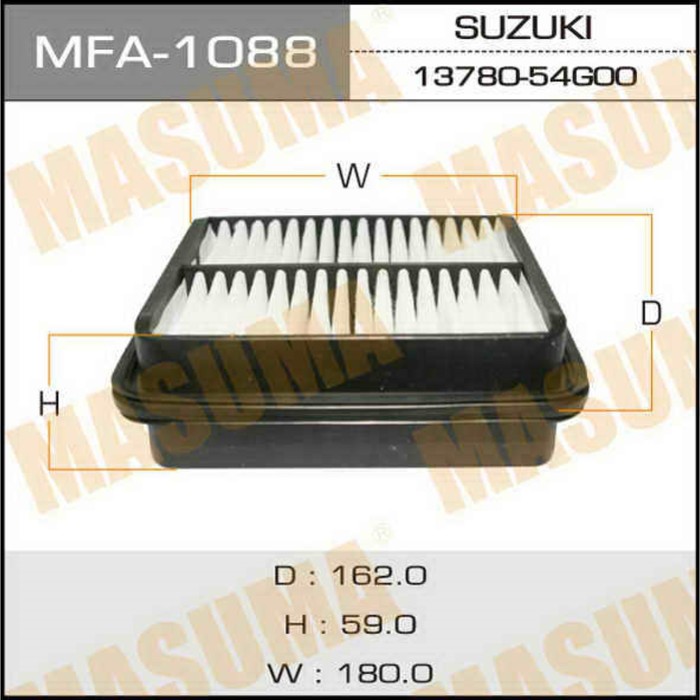 Воздушный фильтр  Masuma MFA1088