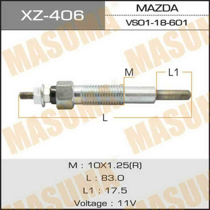 Свеча накаливания  Masuma XZ406