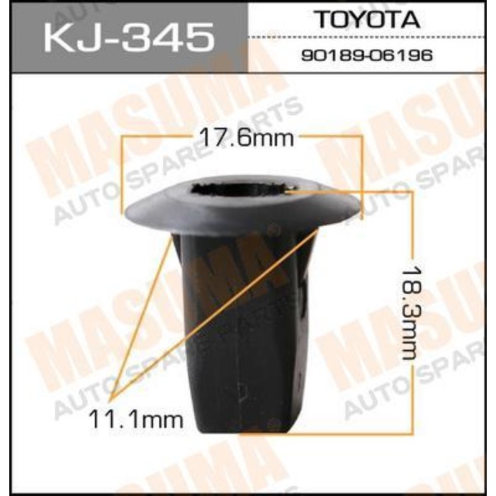 Клипса крепежная  Masuma KJ345