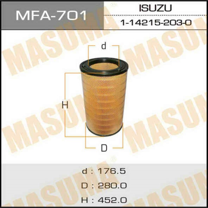 Воздушный фильтр  Masuma MFA701