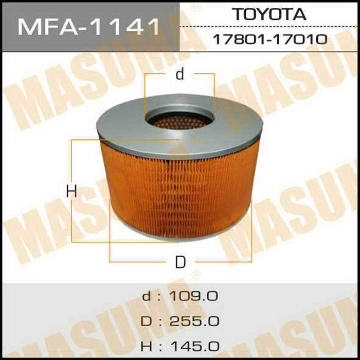 Воздушный фильтр  Masuma MFA1141