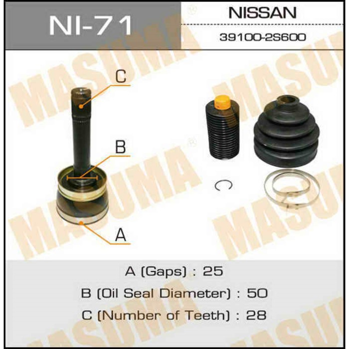 ШРУС  Masuma NI71