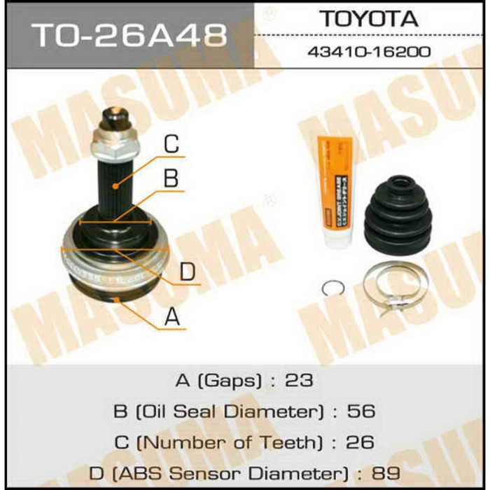 ШРУС  Masuma TO26A48